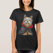 Yorkshire Terrier Halloween Vampire T-Shirt (Vorderseite)