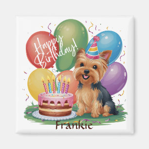Yorkshire Terrier Happy Birthday Magnet