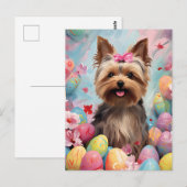 Yorkshire Terrier Happy Oaster Postkarte (Vorne/Hinten)