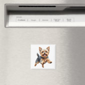 Yorkshire Terrier Happy Playful Fun Jumping Joyful Magnet (In Situ (Geschirrspüler))
