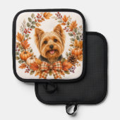 Yorkshire Terrier Herbst Topflappen (Vorderseite/Rückseite)