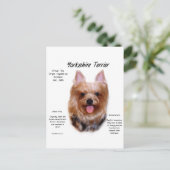 Yorkshire Terrier History Design Postkarte (Stehend Vorderseite)