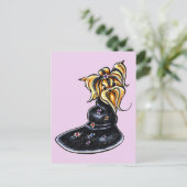 Yorkshire Terrier Hübsch Performer Postkarte (Stehend Vorderseite)