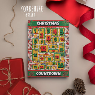 Yorkshire Terrier Hund Countdown Weihnachten Adven