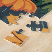 Yorkshire Terrier Hund Halloween Hexe und Pumpkin Puzzle (Seite)