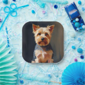 Yorkshire Terrier Hund Haustier Malerei Pappteller (Party)