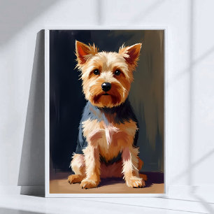Yorkshire Terrier Hund Haustier Malerei Poster