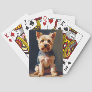 Yorkshire Terrier Hund Haustier Malerei Spielkarten