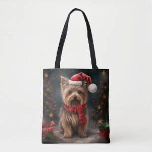 Yorkshire Terrier Hund im Schnee Weihnachten Tasche