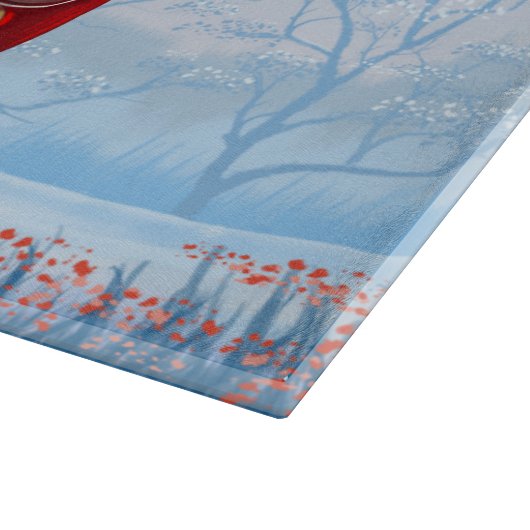 Yorkshire Terrier Hund in Auto mit dem Weihnachtsm Schneidebrett (Ecke)