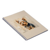 Yorkshire Terrier Hund Kunst Design Notizblock (Rechte Seite)