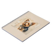 Yorkshire Terrier Hund Kunst Design Notizblock (Linke Seite)
