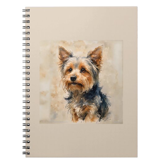 Yorkshire Terrier Hund Kunst Design Notizblock (Vorderseite)
