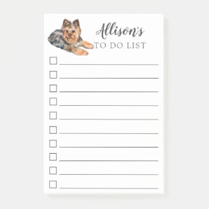 Yorkshire Terrier Hund Personalisiert für List Po Post-it Klebezettel