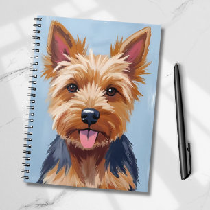 Yorkshire Terrier Hund Porträtmalerei Notizblock