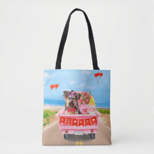Yorkshire Terrier Hund Valentinstag Lastwagen Herz Tasche