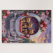 Yorkshire Terrier Hund Valentinstag Puzzle (Horizontal)