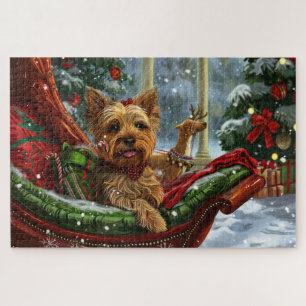 Yorkshire Terrier Hund Weihnachtsfestlich Puzzle
