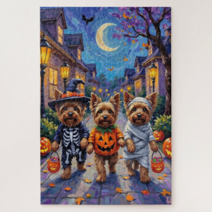 Yorkshire Terrier Hunde in Halloween Kostümen Puzzle