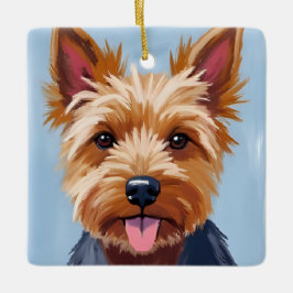 Yorkshire Terrier | Hundeporträtmalerei Keramikornament