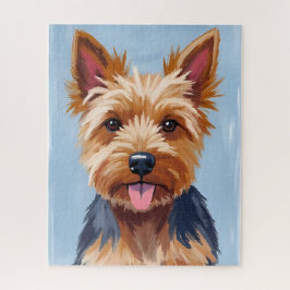 Yorkshire-Terrier-Hundeporträtmalerei Puzzle