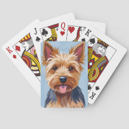 Yorkshire Terrier | Hundeporträtmalerei Spielkarten