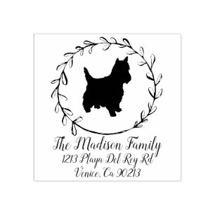 Yorkshire-Terrier-Hundezucht-Rücksendeadresse Gummistempel