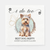 Yorkshire Terrier I do to Dog Print Serviette (Vorderseite)