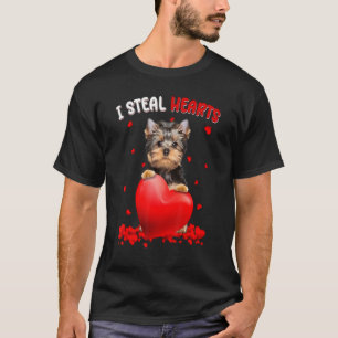 Yorkshire Terrier I Steal Hearts Niedlich Hund Hug T-Shirt
