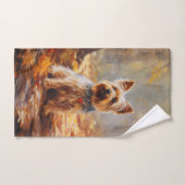 Yorkshire Terrier im Herbstfall Inspiriert Badhandtuch Set (Handtuch)