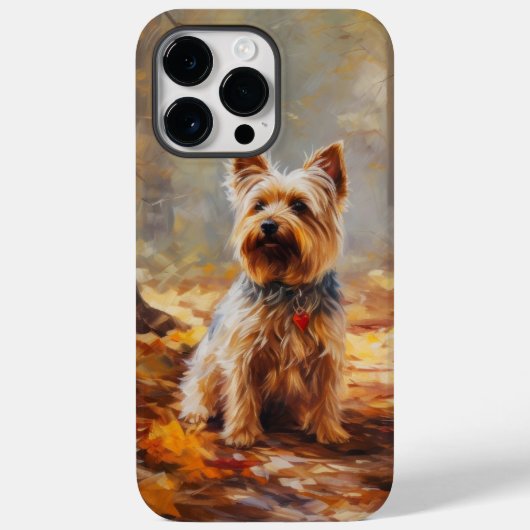 Yorkshire Terrier im Herbstfall Inspiriert Case-Mate iPhone Hülle (Rückseite)