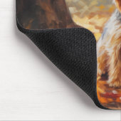 Yorkshire Terrier im Herbstfall Inspiriert Mousepad (Ecke)