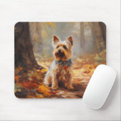 Yorkshire Terrier im Herbstfall Inspiriert Mousepad (Mit Mouse)