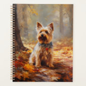 Yorkshire Terrier im Herbstfall Inspiriert Planer (Vorderseite)