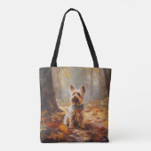 Yorkshire Terrier im Herbstfall Inspiriert Tasche (Rückseite)