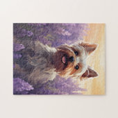 Yorkshire Terrier im Lavender-Feld Puzzle (Horizontal)