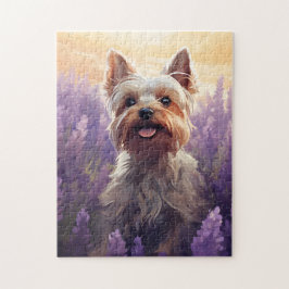 Yorkshire Terrier im Lavender-Feld Puzzle