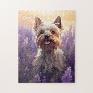 Yorkshire Terrier im Lavender-Feld Puzzle