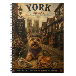 Yorkshire Terrier in York Vintage Reise Kunst Notizblock