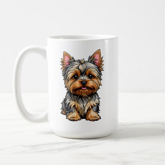 Yorkshire Terrier Kaffeetasse (Links)
