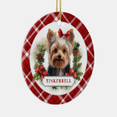 Yorkshire Terrier Keramik Circle Ornament (Rechts)