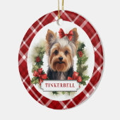 Yorkshire Terrier Keramik Circle Ornament (Links)