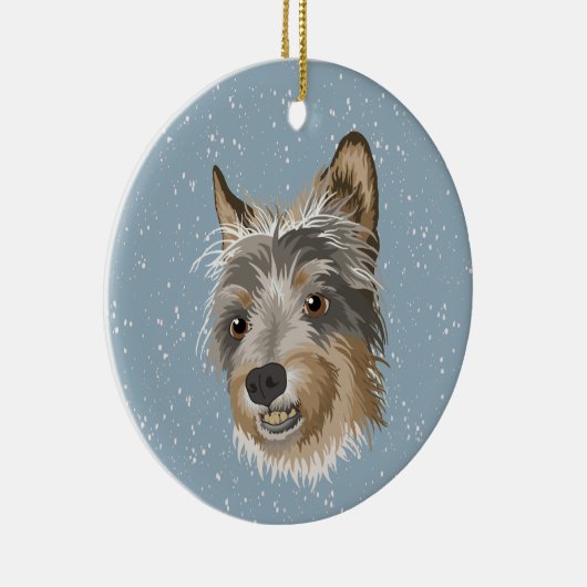 Yorkshire Terrier Keramik Ornament (Rechts)