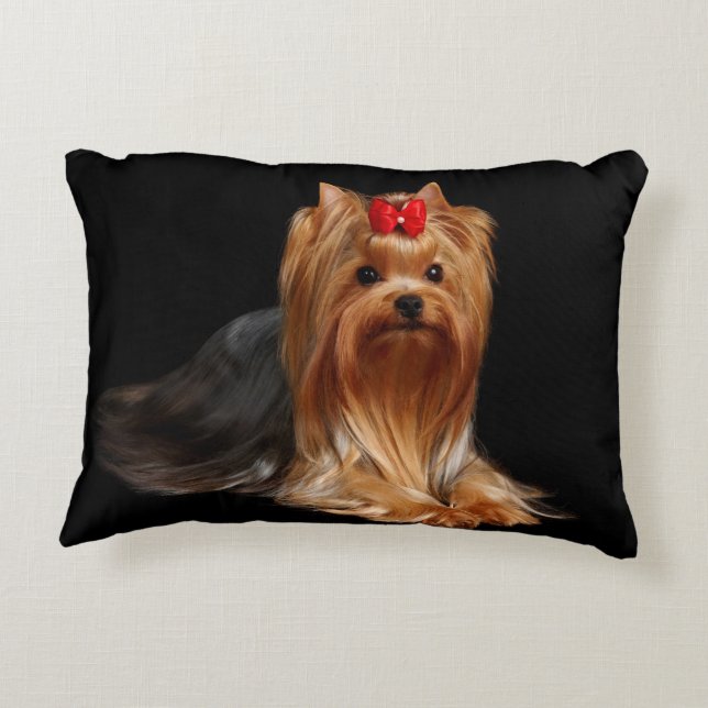Yorkshire Terrier. Kissen (Rückseite)