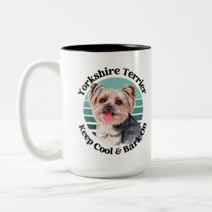 Yorkshire Terrier komisches Zitat Zwei-Tone-Kaffee Zweifarbige Tasse