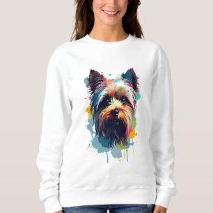 Yorkshire Terrier Lebendig und Bunt Sweatshirt