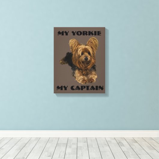 Yorkshire Terrier Leinwand Art (Insitu (Holzboden))