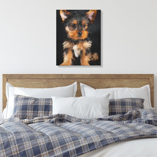 Yorkshire Terrier Leinwanddruck (Insitu (Schlafzimmer))