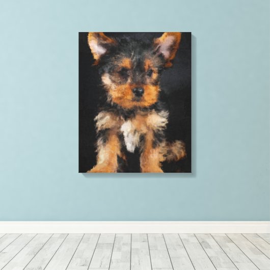 Yorkshire Terrier Leinwanddruck (Insitu (Holzboden))