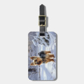 Yorkshire Terrier Let It Snow Christmas Gepäckanhänger (Vorderseite vertikal)